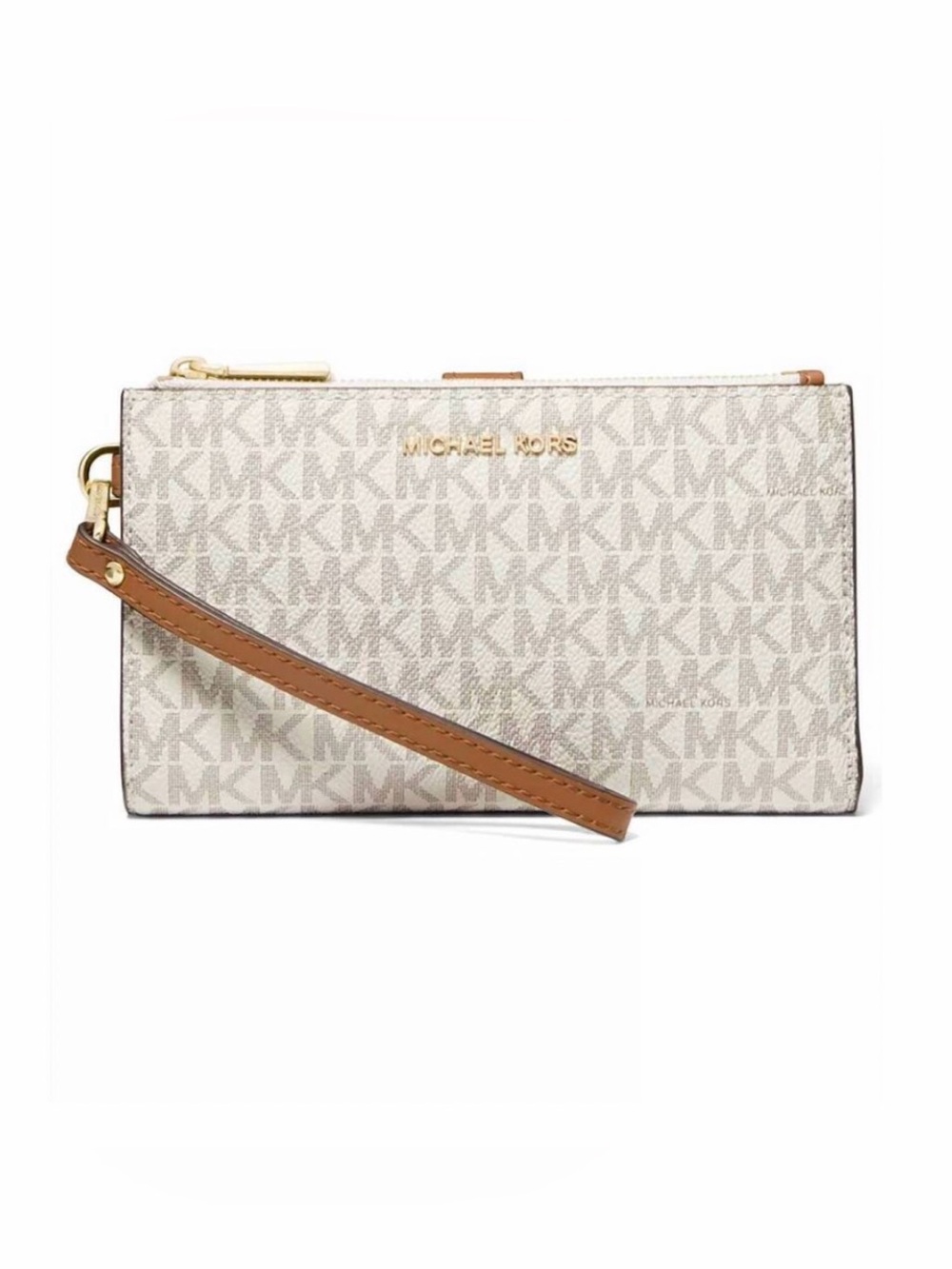 MICHAEL KORS large double-zip wristlet wallet NWT